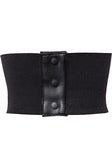 Lavish Black Patent PVC Corset Belt Cincher - Daisy Corsets