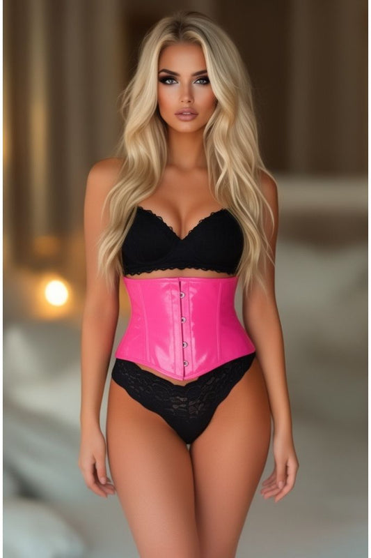 Lavish Hot Pink Patent Mini Cincher - Daisy Corsets
