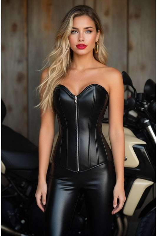 Lavish Wet Look Over Bust Corset - Daisy Corsets