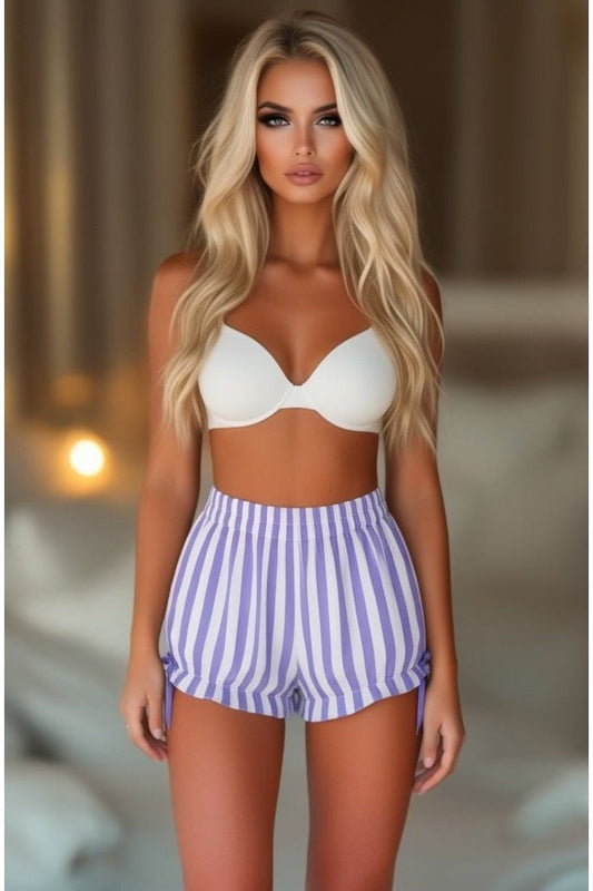 Light Purple/White Striped Bloomers - Daisy Corsets