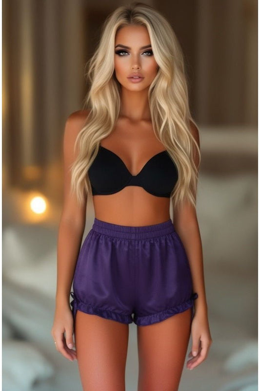 LIMITED EDITION Dark Purple Satin Bloomers - Daisy Corsets