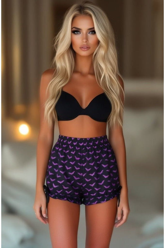 LIMITED EDITION Purple Bats Crepe Bloomers - Daisy Corsets