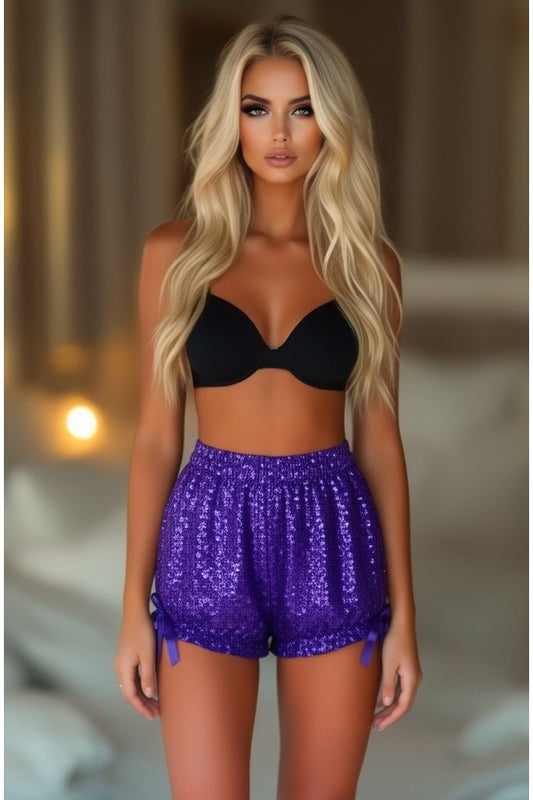 LIMITED EDITION Purple Sequin Bloomers - Daisy Corsets