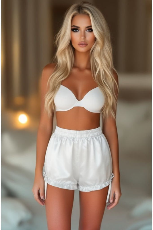 LIMITED EDITION White Satin Bloomers - Daisy Corsets