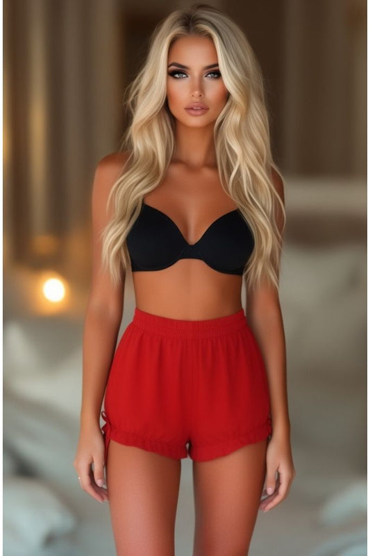 Red Crepe Bloomers - Daisy Corsets