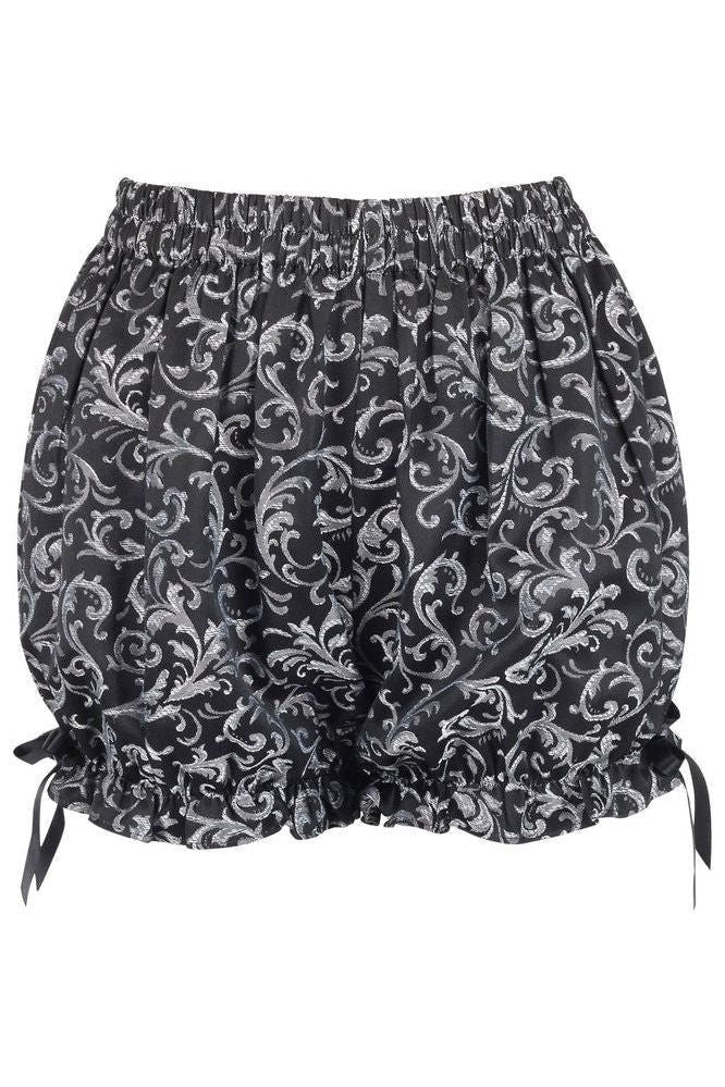 Silver/Black Brocade Bloomers - Daisy Corsets