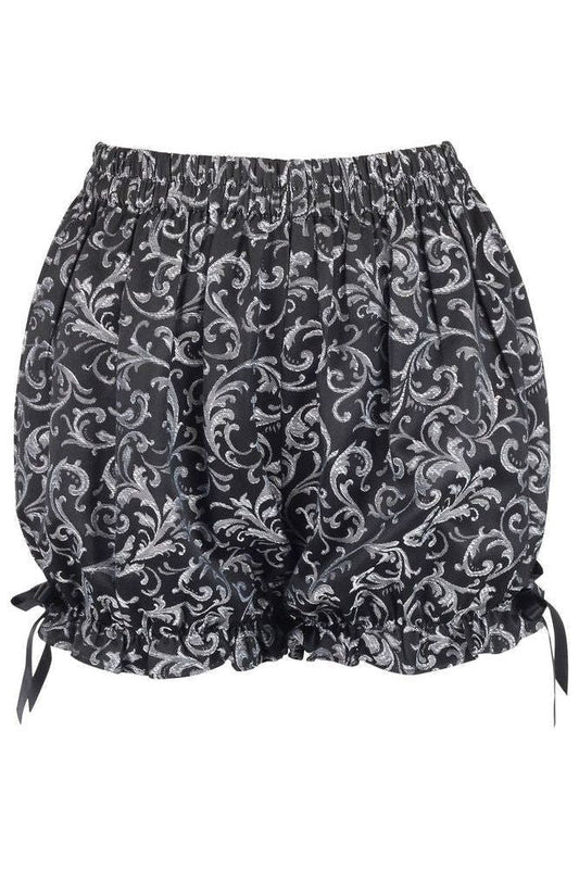 Silver/Black Brocade Bloomers - Daisy Corsets
