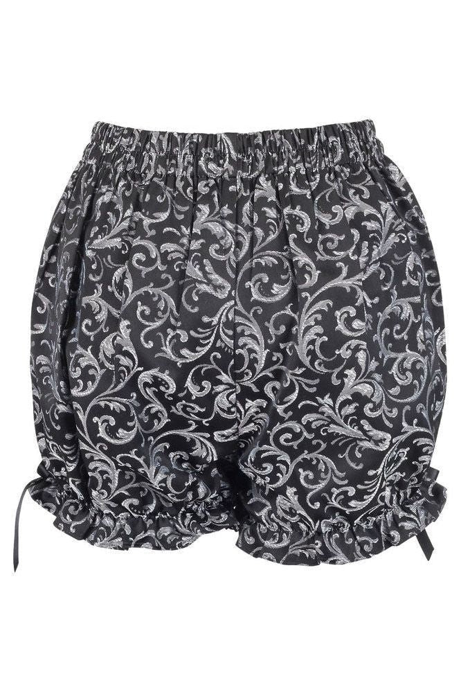 Silver/Black Brocade Bloomers - Daisy Corsets