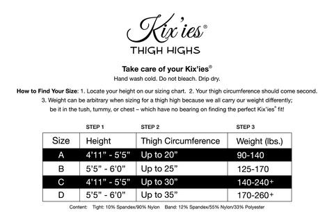 Bridal Chocolate Marissa Thigh Highs. Petite to Plus Size