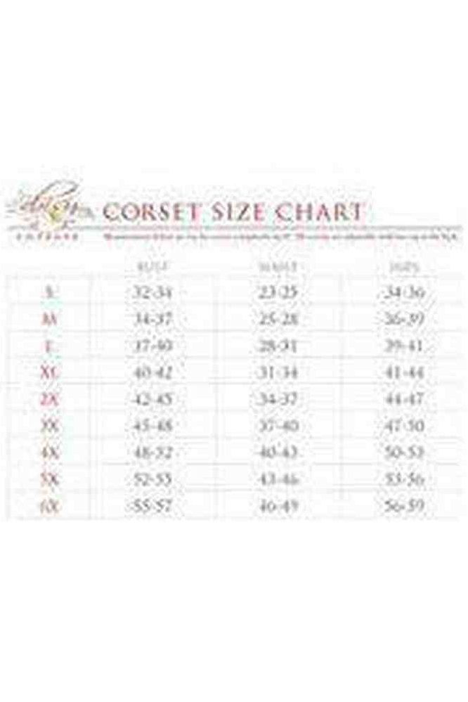 Top Drawer Black/Red Steel Boned Underbust Corset w/Chains and Clasps - Daisy Corsets