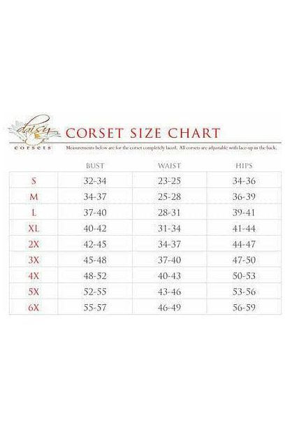 Top Drawer Plum Brocade & Faux Leather Steel Boned Under Bust Corset - Daisy Corsets