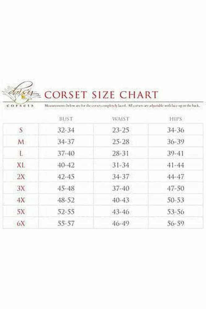 Top Drawer Silver Holo & Black Fishnet Steel Boned Over Bust Corset - Daisy Corsets