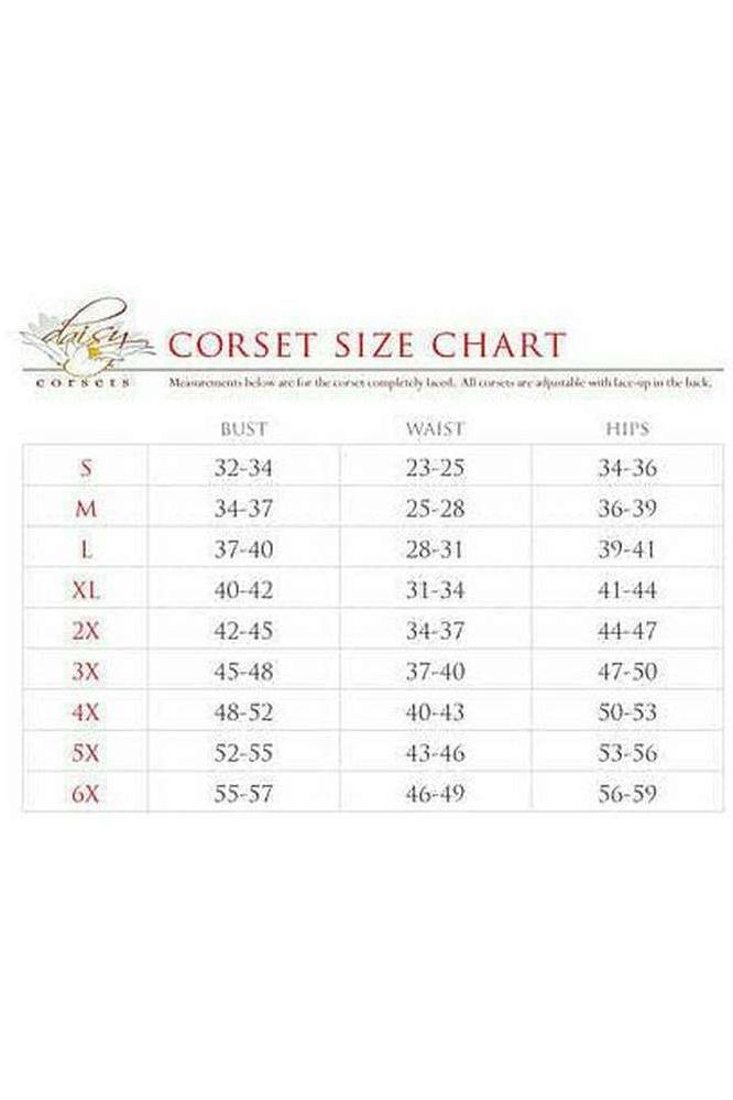 Top Drawer Steel Boned Underbust Corset w/Chains and Clasps - Daisy Corsets