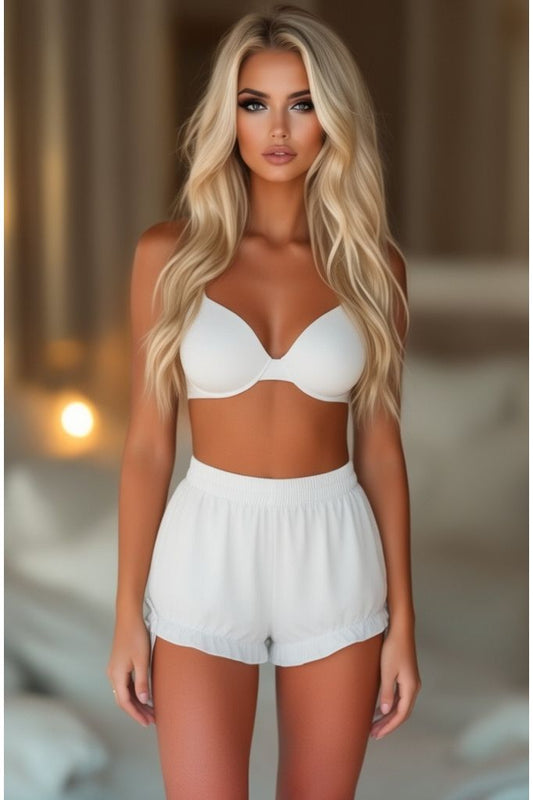 White Crepe Bloomers - Daisy Corsets